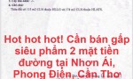 Hot hot hot! Cần bán gấp siêu phẩm 2 mặt tiền đường tại Nhơn Ái, Phong Điền, Cần Thơ