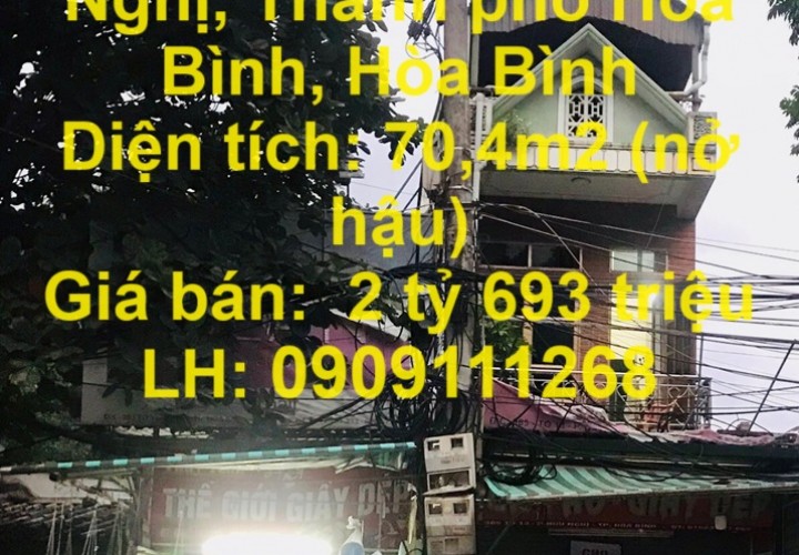 NHÀ ĐẸP – GIÁ TỐT - CHÍNH CHỦ Cần Bán Nhà Mặt Phố Phường Hữu Nghị, TP Hòa Bình