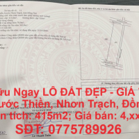 Sở Hữu Ngay LÔ ĐẤT ĐẸP - GIÁ TỐT -  Xã Phước Thiền, Nhơn Trạch, Đồng Nai