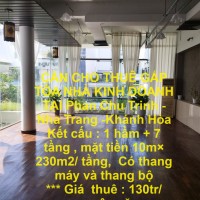 CẦN CHO THUÊ GẤP TÒA NHÀ KINH DOANH TẠI Phan Chu Trinh - Nha Trang -Khánh Hòa