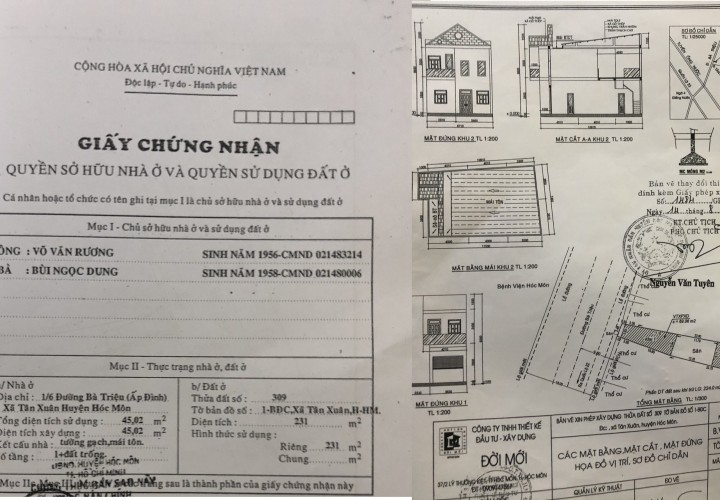 Nhà Đẹp - Giá Tốt - Chính Chủ Bán Nhà Mặt Tiền 1/6 đường Bà Triệu, Tân Xuân, Hóc Môn, HCM