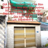 GIÁ TỐT - CHÍNH CHỦ Cần Bán Nhanh Căn Nhà Mặt Tiền Đường Số 2, Phường 11, Q.Gò vấp