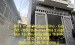 HOT !!! NHÀ Chính Chủ - Giá Tốt - Cần Bán Căn Nhà 2 mặt tiền Tại Phường Hiệp Thành, Q12, TP.HCM,