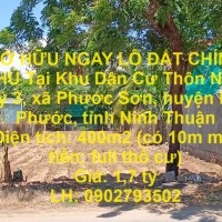 SỞ HỮU NGAY LÔ ĐẤT CHÍNH CHỦ Tại Khu Dân Cư Thôn Ninh Quý 3, Phước Sơn, Ninh Phước