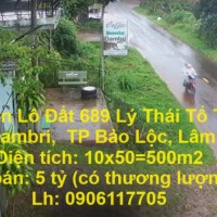 Chính Chủ Bán Lô Đất 689 Lý Thái Tổ Trục Đường Chính Đambri,  TP Bảo Lộc, Lâm Đồng