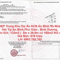 ĐẤT ĐẸP Trong Khu Dự Án KCN An Bình Và Nhà Ở Xã Hội Tại An Bình,Phú Giáo , Bình Dương.