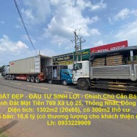 ĐẤT ĐẸP - ĐẦU TƯ SINH LỜI - Chính Chủ Cần Bán Nhanh Đất Mặt Tiền 769 Xã Lộ 25, Thống Nhất, Đồng Nai.