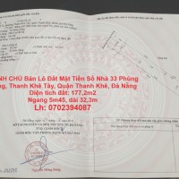 CHÍNH CHỦ Bán Lô Đất Mặt Tiền Số Nhà 33 Phùng Hưng, Thanh Khê Tây, Quận Thanh Khê, Đà Nẵng