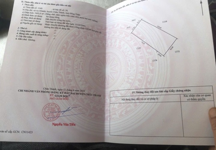 ĐẤT ĐẸP – GIÁ RẺ  - CẦN BÁN NHANH 2 LÔ ĐẤT Siêu Đẹp Tại CHÂU THÀNH, ĐỒNG THÁP