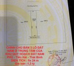 CHÍNH CHỦ BÁN 3 LÔ ĐẤT NẰM Ở TRUNG TÂM CỦA KHU QUY HOẠCH ĐẤT NAM PHÚ - Tiền Hải - Thái Bình