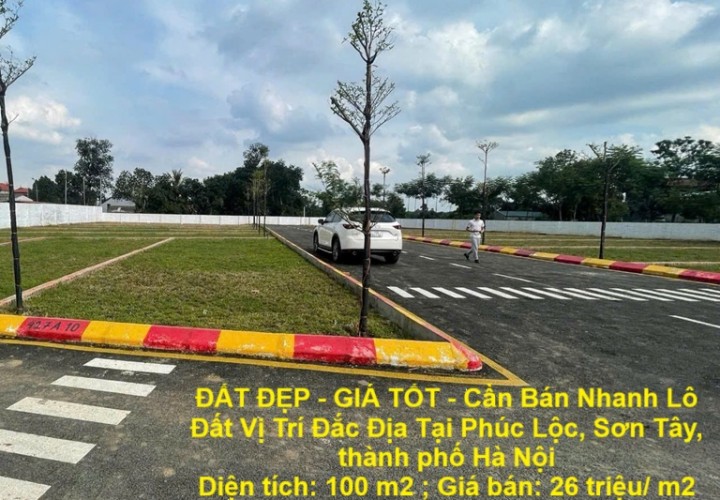 ĐẤT ĐẸP - GIÁ TỐT - Cần Bán Nhanh Lô Đất Vị Trí Đắc Địa Tại Phúc Lộc, Sơn Tây, thành phố Hà Nội