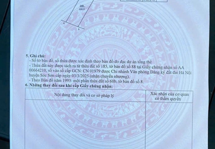 ĐẤT ĐẸP- GIÁ TỐT CẦN BÁN GẤP LÔ ĐẤT vị trí tại huyện Sóc Sơn, TP Hà Nội