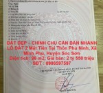 ĐẤT ĐẸP – CHÍNH CHỦ CẦN BÁN NHANH LÔ ĐẤT 2 Mặt Tiền Tại SÓC SƠN, Thành Phố HÀ NỘI
