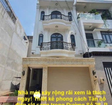 Nhà mới xây rộng rãi xem là thích ngay! Thiết kế phong cách Tân cổ điển rất sang trọng. P. Cát Lái