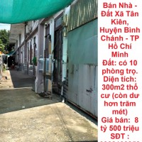 CHÍNH CHỦ CẦN BÁN Bán Nhà - Đất Xã Tân Kiên, Huyện Bình Chánh - TP Hồ Chí Minh
