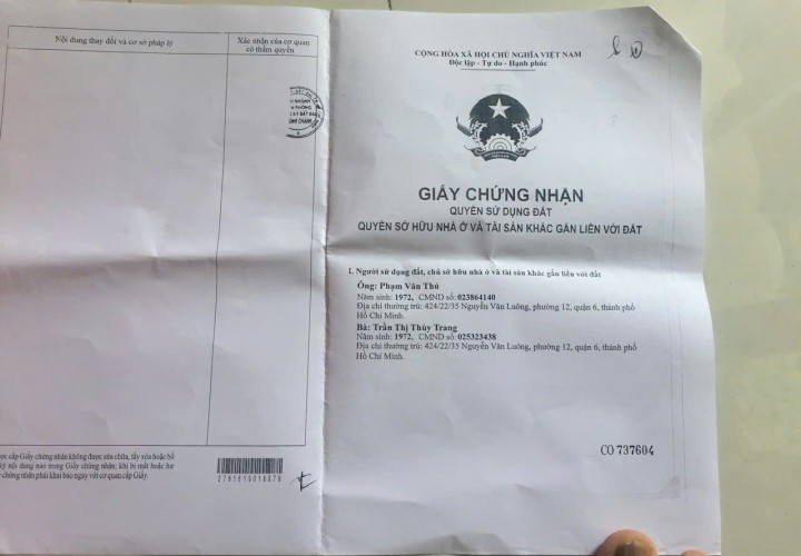 CHÍNH CHỦ CẦN BÁN Bán Nhà - Đất Xã Tân Kiên, Huyện Bình Chánh - TP Hồ Chí Minh