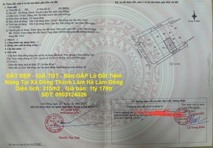 ĐẤT ĐẸP - GIÁ TỐT - Bán GẤP Lô Đất Tiềm Năng Tại Xã Đông Thanh Lâm Hà Lâm Đồng