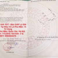 ĐẤT ĐẸP - GIÁ TỐT - Bán GẤP Lô Đất Tiềm Năng Tại Khu 10 Lô Phú Mãn- Vị Trí Vàng