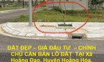 ĐẤT ĐẸP – GIÁ ĐẦU TƯ  – CHÍNH CHỦ CẦN BÁN LÔ ĐẤT  TẠI Xã Hoằng Đạo, Huyện Hoằng Hóa, Thanh Hóa