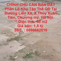 CHÍNH CHỦ CẦN BÁN ĐẤT Phân Lô Khu Tập Thể QĐ Tại Đường Liên Xã, X.Thủy Xuân Tiên, Chương mỹ, Hà Nội.