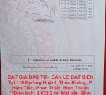 ĐẤT GIÁ ĐẦU TƯ-  BÁN LÔ ĐẤT BIỂN Tại 110 Đường Huỳnh Thúc Kháng, P. Hàm Tiến, Phan Thiết, Bình Thuận