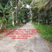 ĐẤT ĐẸP - GIÁ TỐT - Bán GẤP 1 Công Đất Mặt Tiền Tại Xã An Hóa, Châu Thành, Bến Tre