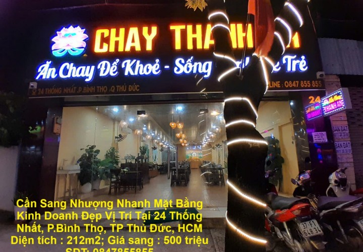 GIÁ TỐT - CHÍNH CHỦ Cần Sang Nhượng Nhanh Mặt Bằng Kinh Doanh Đẹp Vị Trí Tại TP Thủ Đức, HCM