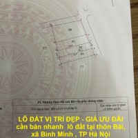 LÔ ĐẤT VỊ TRÍ ĐẸP - GIÁ ƯU ĐÃI cần bán nhanh  lô đất tại xã Bình Minh, TP Hà Nội