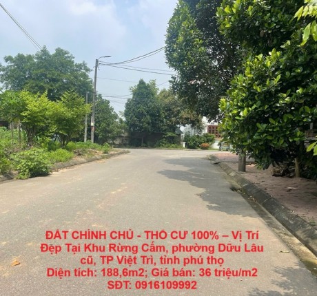 ĐẤT CHÍNH CHỦ - THỔ CƯ 100% – Vị Trí Đẹp Tại Phường Việt Trì, Tỉnh Phú Thọ