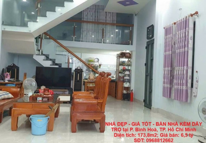 NHÀ ĐẸP - GIÁ TỐT - BÁN NHÀ KÈM DÃY TRỌ tại P. Bình Hoà, TP. Hồ Chí Minh