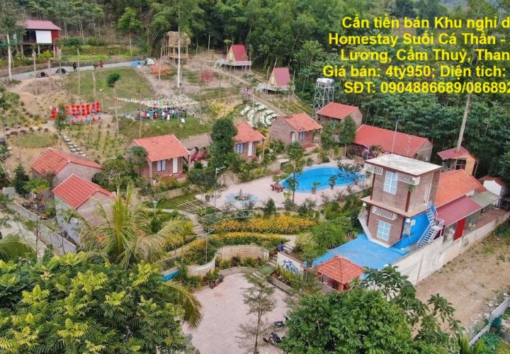 Cần tiền bán Khu nghỉ dưỡng Homestay Suối Cá Thần - Xã Cẩm Lương, Cẩm Thuỷ, Thanh Hoá