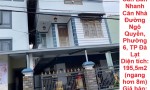 NHÀ CHÍNH CHỦ - VỊ TRÍ ĐẸP - Cần Bán Nhanh Căn Nhà Đường Ngô Quyền, Phường 6, TP Đà Lạt