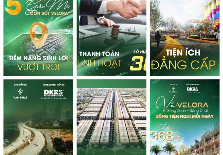 MỞ BÁN 100 SIÊU PHẨM ĐẤT NỀN - NHÀ PHỐ -Khu Dân cư VẠN PHÁT VELORA - ĐÔ THỊ GIAO THƯƠNG Đông Cần Thơ
