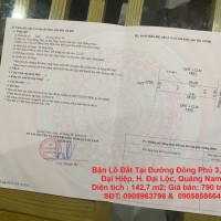 HOT ! HOT ! HOT ! CHÍNH CHỦ CẦN Bán Lô Đất Tại Đường Đông Phú 3, Xã Đại Hiệp, H. Đại Lộc, Quảng Nam.