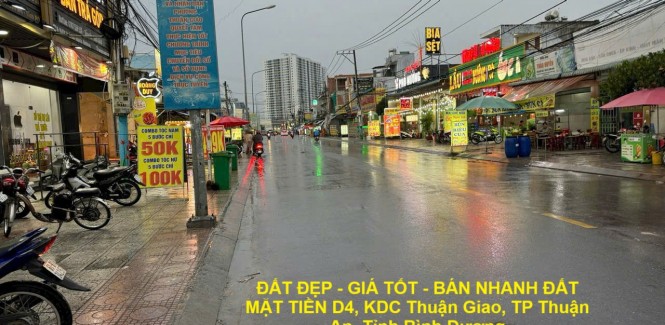 ĐẤT ĐẸP - GIÁ TỐT - BÁN NHANH ĐẤT MẶT TIỀN D4, KDC Thuận Giao, TP Thuận An, Tỉnh Bình Dương
