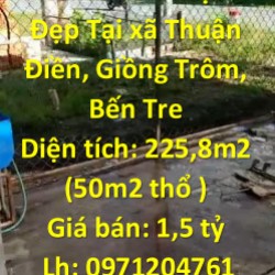 ĐẤT ĐẸP - GIÁ TỐT – Bán Lô Đất Vị Trí Đẹp Tại xã Thuận Điền, Giồng Trôm, Bến Tre