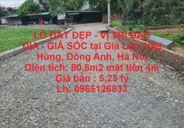 LÔ ĐẤT ĐẸP - VỊ TRÍ ĐẮC ĐỊA - GIÁ SỐC tại Việt Hùng, Đông Anh, Hà Nội