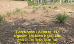 Bán Nhanh Lô Đất tại 117 Nguyễn Thị Minh Khai,  khu phố 7, Thị Trấn Đức Tài, Đức Linh, Bình Thuận