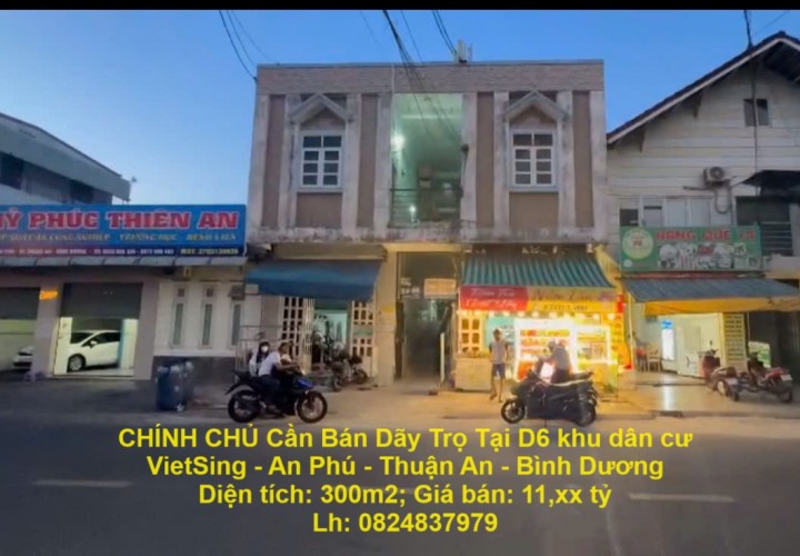 CHÍNH CHỦ Cần Bán Dãy Trọ Tại D6 khu dân cư VietSing - An Phú - Thuận An - Bình Dương