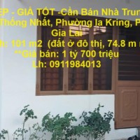 NHÀ  ĐẸP - GIÁ TỐT -Cần Bán Nhà Trung Tâm  Đường Thống Nhất, Phường Ia Kring, Plei Ku, Gia Lai