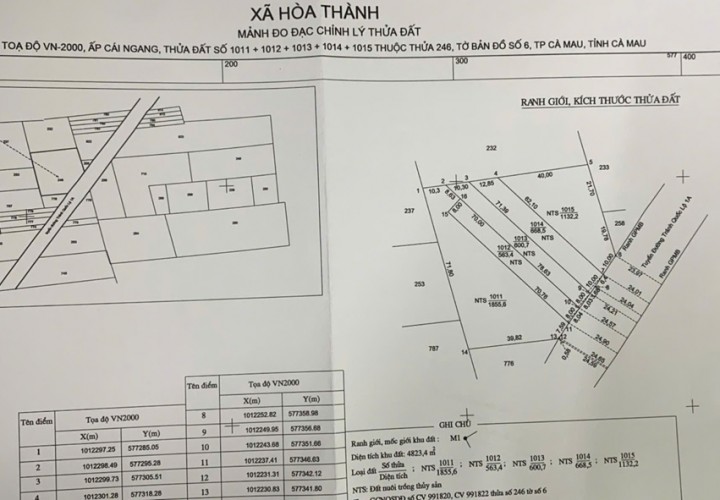 Chính Chủ Bán Nhanh Lô Đất Đẹp - Giá Tốt Tại Cái Ngang - Hoà Thành - TP Cà Mau - Cà Mau