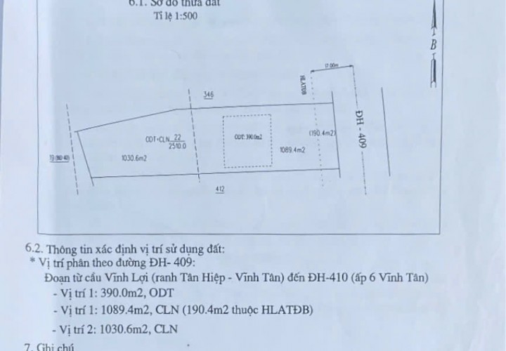 CHÍNH CHỦ Bán Lô Đất Vị Trí Đẹp - Giá Tốt Tại phường Vĩnh Tân - TX Tân Uyên - Bình Dương