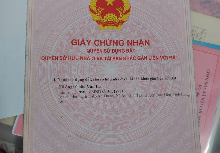 Chính Chủ Cần Bán Lô Đất Và 2 Căn Nhà Liền Kề Tại Huyện Đức Hòa , Tỉnh Long An.