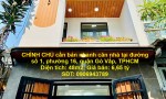 NHÀ VỊ TRÍ ĐẸP - GIÁ CHIA LỘC CHÍNH CHỦ cần bán nhanh căn nhà tại quận Gò Vấp, TPHCM