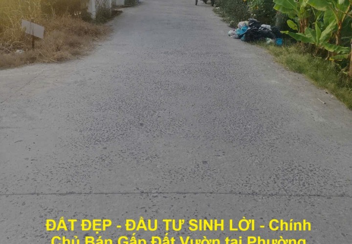 ĐẤT ĐẸP - ĐẦU TƯ SINH LỜI - Chính Chủ Bán Gấp Đất Vườn tại Phường Long Hòa, Bình Thủy, Cần Thơ