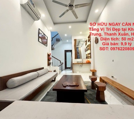 SỞ HỮU NGAY CĂN Nhà 4 Tầng Vị Trí Đẹp tại Khương Trung, Thanh Xuân, Hà Nội