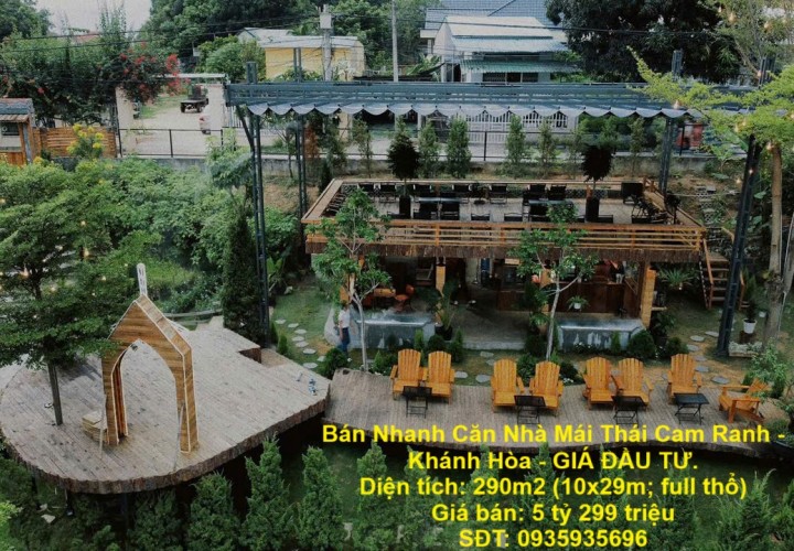 CHÍNH CHỦ CẦN Bán Nhanh Căn Nhà Mái Thái Cam Ranh - Khánh Hòa - GIÁ ĐẦU TƯ.