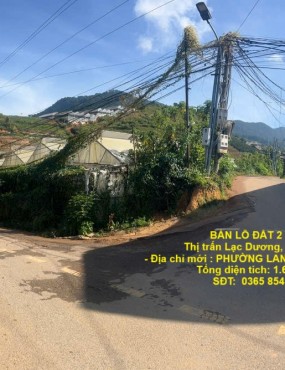 ĐẤT ĐẸP – GIÁ ĐẦU TƯ - CẦN BÁN LÔ ĐẤT 2 MẶT TIỀN ĐẸP TẠI Thị trấn Lạc Dương, Lạc Dương , Lâm Đồng