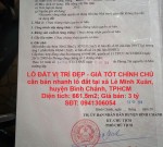 LÔ ĐẤT VỊ TRÍ ĐẸP - GIÁ TỐT CHÍNH CHỦ cần bán nhanh lô đất tại huyện Bình Chánh, TPHCM