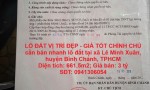 LÔ ĐẤT VỊ TRÍ ĐẸP - GIÁ TỐT CHÍNH CHỦ cần bán nhanh lô đất tại huyện Bình Chánh, TPHCM